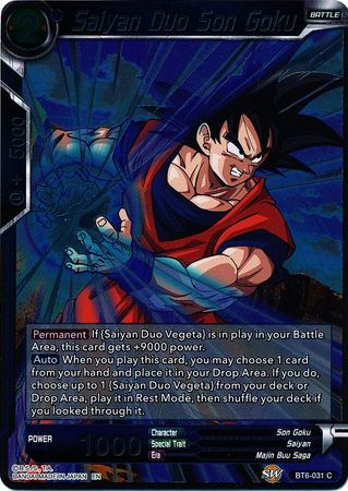 Saiyan Duo Son Goku BT6 031 Foil Common Destroyer Kings Foil Singles Saiyan Duo Son Goku BT6 031 Foil Common Destroyer Kings Foil Singles