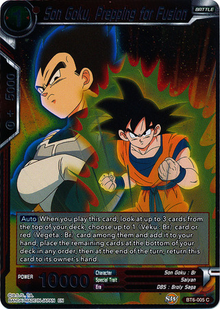 Son Goku Prepping for Fusion BT6 005 Foil Common Destroyer Kings Foil Singles Son Goku Prepping for Fusion BT6 005 Foil Common Destroyer Kings Foil Singles