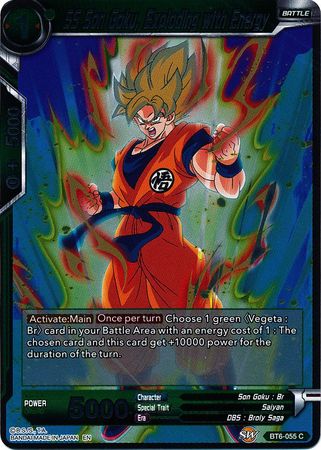 SS Son Goku Exploding with Energy BT6 055 Foil Common Destroyer Kings Foil Singles SS Son Goku Exploding with Energy BT6 055 Foil Common Destroyer Kings Foil Singles