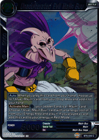 Unadulterated Evil Majin Buu BT6 044 Foil Common Destroyer Kings Foil Singles Unadulterated Evil Majin Buu BT6 044 Foil Common Destroyer Kings Foil Singles
