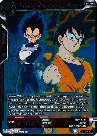 Vegeta Prepping for Fusion BT6 009 Foil Common Destroyer Kings Foil Singles Vegeta Prepping for Fusion BT6 009 Foil Common Destroyer Kings Foil Singles