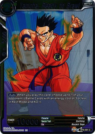 Yamcha Ready to Brawl BT6 091 Foil Common Destroyer Kings Foil Singles Yamcha Ready to Brawl BT6 091 Foil Common Destroyer Kings Foil Singles