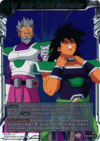 Broly Control Mechanism BT6 076 Foil Uncommon Destroyer Kings Foil Singles Broly Control Mechanism BT6 076 Foil Uncommon Destroyer Kings Foil Singles