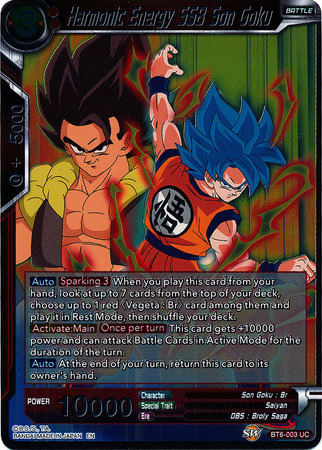 Harmonic Energy SSB Son Goku BT6 003 Foil Uncommon Destroyer Kings Foil Singles Harmonic Energy SSB Son Goku BT6 003 Foil Uncommon Destroyer Kings Foil Singles