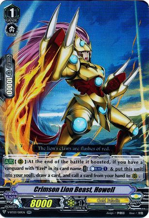 Crimson Lion Beast Howell V BT03 019EN Double Rare RR Crimson Lion Beast Howell V BT03 019EN Double Rare RR