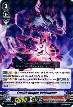 Stealth Dragon Voidmaster V BT03 033EN Rare R V Booster Set 3 Miyaji Academy CF Club Singles Stealth Dragon Voidmaster V BT03 033EN Rare R V Booster Set 3 Miyaji Academy CF Club Singles