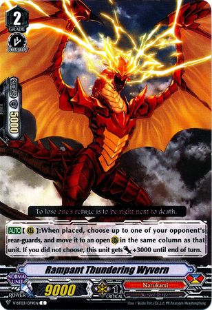 Rampant Thundering Wyvern V BT03 079EN Common C V Booster Set 3 Miyaji Academy CF Club Singles Rampant Thundering Wyvern V BT03 079EN Common C V Booster Set 3 Miyaji Academy CF Club Singles