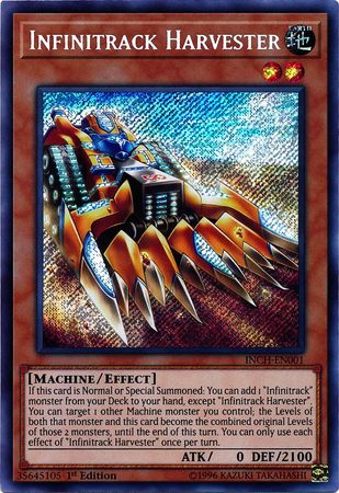 Infinitrack Harvester INCH EN001 Secret Rare 1st Edition The Infinity Chasers Singles Infinitrack Harvester INCH EN001 Secret Rare 1st Edition The Infinity Chasers Singles