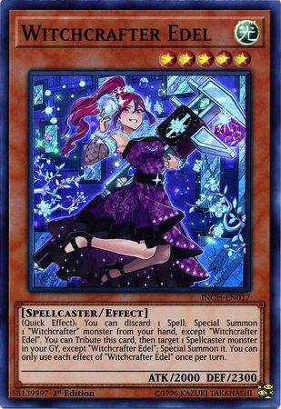 1st Edition-Infi Super Rare INCH-EN018 YGO-1x-Near Mint-Witchcrafter Haine 