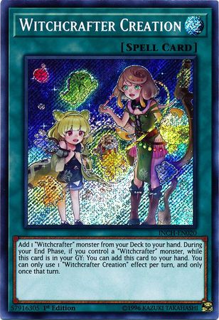 Witchcrafter Creation INCH EN020 Secret Rare 1st Edition The Infinity Chasers Singles Witchcrafter Creation INCH EN020 Secret Rare 1st Edition The Infinity Chasers Singles