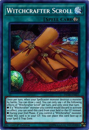 Witchcrafter Scroll INCH-EN025 Secret Rare Yu-Gi-Oh Card 1st Edition New