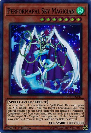 Performapal Sky Magician INCH EN047 Super Rare 1st Edition The Infinity Chasers Singles Performapal Sky Magician INCH EN047 Super Rare 1st Edition The Infinity Chasers Singles
