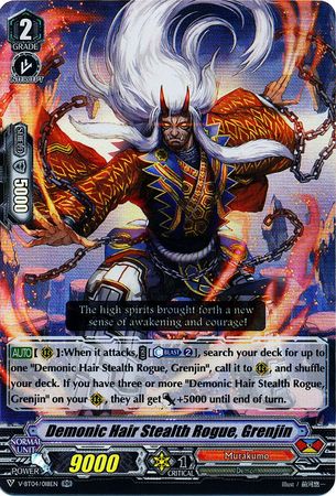Demonic Hair Stealth Rogue Grenjin V BT04 018EN Double Rare RR Demonic Hair Stealth Rogue Grenjin V BT04 018EN Double Rare RR