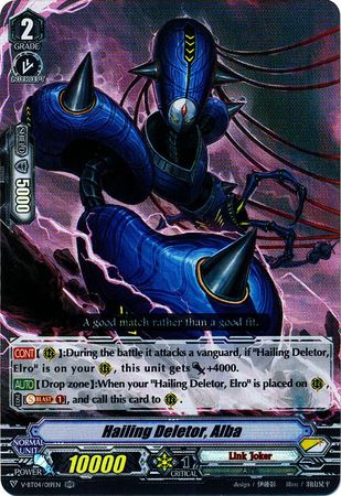 Hailing Deletor Alba V BT04 019EN Double Rare RR Hailing Deletor Alba V BT04 019EN Double Rare RR