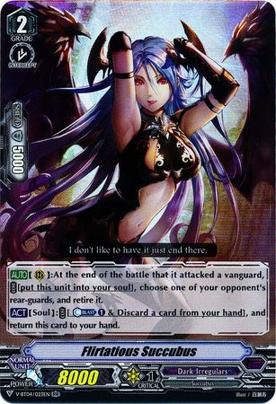 Flirtatious Succubus V BT04 023EN Double Rare RR V Booster Set 4 Vilest Deletor Singles Flirtatious Succubus V BT04 023EN Double Rare RR V Booster Set 4 Vilest Deletor Singles