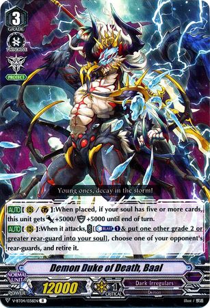 Demon Duke of Death Baal V BT04 036EN Rare R Demon Duke of Death Baal V BT04 036EN Rare R