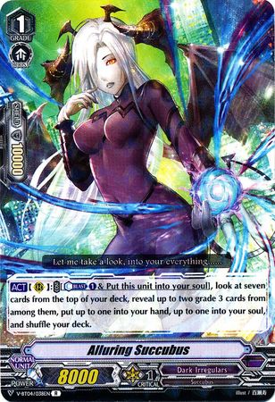 Alluring Succubus V BT04 038EN Rare R V Booster Set 4 Vilest Deletor Singles Alluring Succubus V BT04 038EN Rare R V Booster Set 4 Vilest Deletor Singles