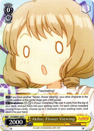 Akiho Flower Viewing CCS WX01 020EN Common C Weiss Schwarz Cardcaptor Sakura Clear Card Booster Set Akiho Flower Viewing CCS WX01 020EN Common C Weiss Schwarz Cardcaptor Sakura Clear Card Booster Set