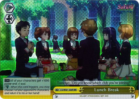 Lunch Break CCS WX01 030REN Triple Rare RRR Weiss Schwarz Cardcaptor Sakura Clear Card Booster Set Lunch Break CCS WX01 030REN Triple Rare RRR Weiss Schwarz Cardcaptor Sakura Clear Card Booster Set