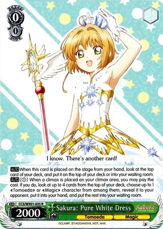 Sakura Pure White Dress CCS WX01 035EN Rare R Sakura Pure White Dress CCS WX01 035EN Rare R