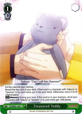 Treasured Teddy CCS WX01 052EN Uncommon U Weiss Schwarz Cardcaptor Sakura Clear Card Booster Set Treasured Teddy CCS WX01 052EN Uncommon U Weiss Schwarz Cardcaptor Sakura Clear Card Booster Set