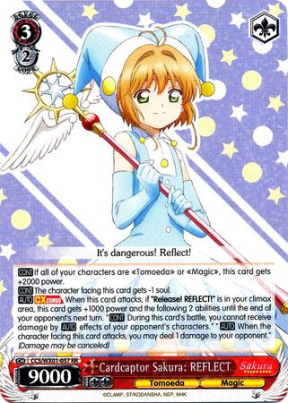 Cardcaptor Sakura REFLECT CCS WX01 057EN Double Rare RR Weiss Schwarz Cardcaptor Sakura Clear Card Booster Set Cardcaptor Sakura REFLECT CCS WX01 057EN Double Rare RR Weiss Schwarz Cardcaptor Sakura Clear Card Booster Set