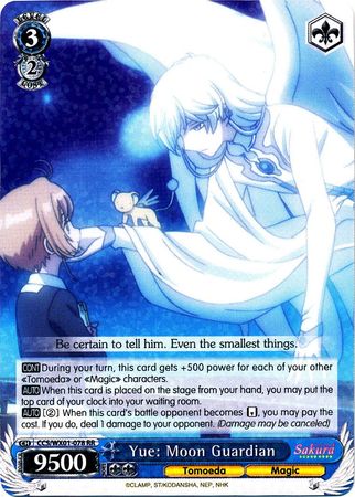 Yue Moon Guardian CCS WX01 078EN Double Rare RR Weiss Schwarz Cardcaptor Sakura Clear Card Booster Set Yue Moon Guardian CCS WX01 078EN Double Rare RR Weiss Schwarz Cardcaptor Sakura Clear Card Booster Set