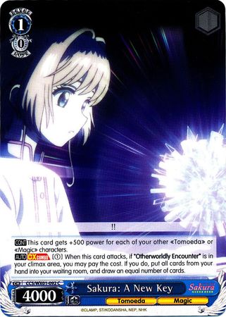 Sakura A New Key CCS WX01 092EN Common C Weiss Schwarz Cardcaptor Sakura Clear Card Booster Set Sakura A New Key CCS WX01 092EN Common C Weiss Schwarz Cardcaptor Sakura Clear Card Booster Set