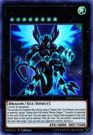 Galaxy Eyes Full Armor Photon Dragon DUPO EN063 Ultra Rare 1st Edition 