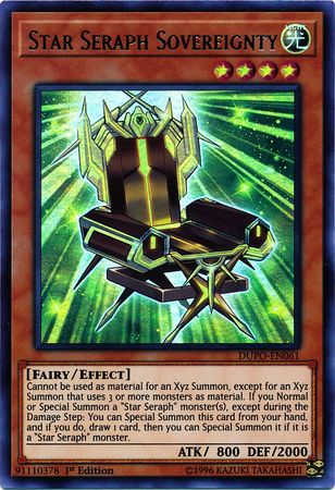 Star Seraph Sovereignty DUPO EN061 Ultra Rare 1st Edition Duel Power 1st Edition Singles Star Seraph Sovereignty DUPO EN061 Ultra Rare 1st Edition Duel Power 1st Edition Singles