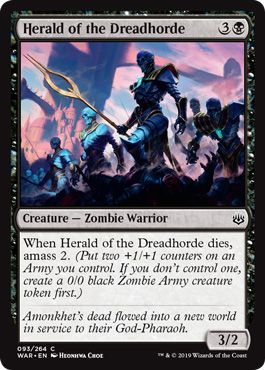 Herald of the Dreadhorde 093 264 War of the Spark Singles Herald of the Dreadhorde 093 264 War of the Spark Singles