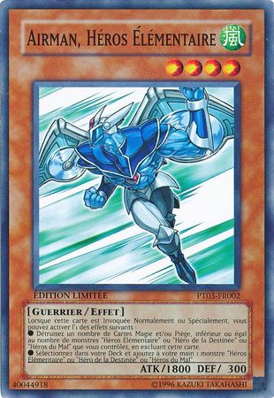 Airman Heros Elementaire PT03 FR002 Common Limited Edition French Yugioh Cards Airman Heros Elementaire PT03 FR002 Common Limited Edition French Yugioh Cards