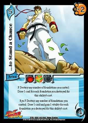To Stand A Chance SF01 059 Common UFS UFS SF01 Street Fighter Singles To Stand A Chance SF01 059 Common UFS UFS SF01 Street Fighter Singles