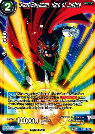 Great Saiyaman Hero of Justice P 120 Promo Other Dragon Ball Super Promos Great Saiyaman Hero of Justice P 120 Promo Other Dragon Ball Super Promos