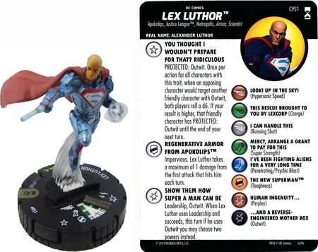 Lex Luthor #051 Unique DC Heroclix Icons NM DC