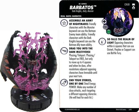 Heroclix DC Rebirth Barbatos #068 Chase w/ Card