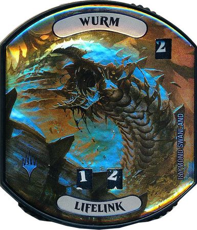 Wurm Lifelink MTG Relic Token Foil Ultra Pro Magic the Gathering Relic Tokens Wurm Lifelink MTG Relic Token Foil Ultra Pro Magic the Gathering Relic Tokens