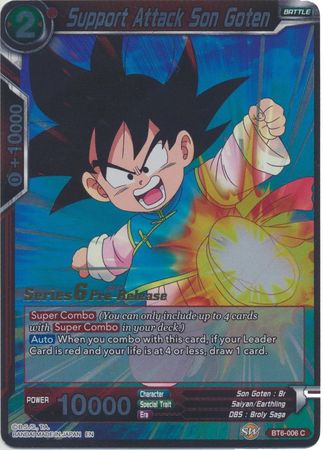 Support Attack Son Goten BT6 006 Prerelease Promo Support Attack Son Goten BT6 006 Prerelease Promo