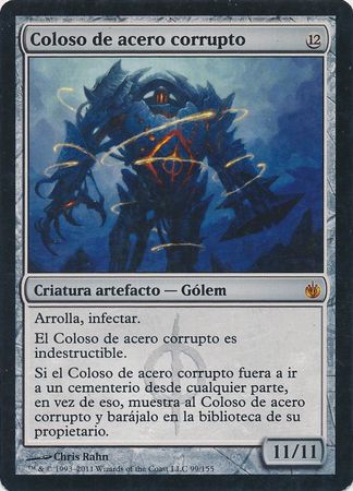 Coloso de acero corrupto Blightsteel Colossus Mirrodin Besieged Mirrodin Besieged Spanish Singles Coloso de acero corrupto Blightsteel Colossus Mirrodin Besieged Mirrodin Besieged Spanish Singles