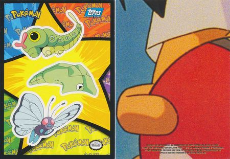 Caterpie Metapod Butterfree 11 The First Movie Sticker Card Topps Pokemon Caterpie Metapod Butterfree 11 The First Movie Sticker Card Topps Pokemon