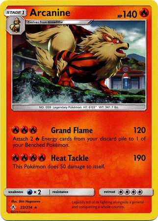 Arcanine 22214 Holo Rare