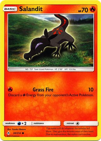 Salandit 30 214 Common Sun Moon Unbroken Bonds Singles Salandit 30 214 Common Sun Moon Unbroken Bonds Singles