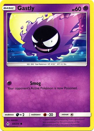 Gastly 68 214 Common Sun Moon Unbroken Bonds Singles Gastly 68 214 Common Sun Moon Unbroken Bonds Singles