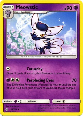 Meowstic 80 214 Rare Sun Moon Unbroken Bonds Singles Meowstic 80 214 Rare Sun Moon Unbroken Bonds Singles