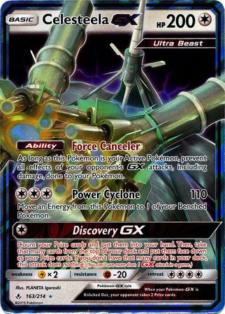 Celesteela-GX 208/214 - Unbroken Bonds Holofoil - Game Nerdz