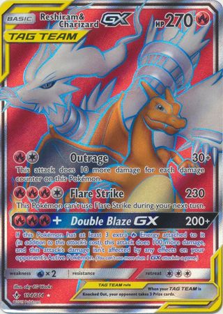 Card Pokemon Reshiram E Charizard Gx