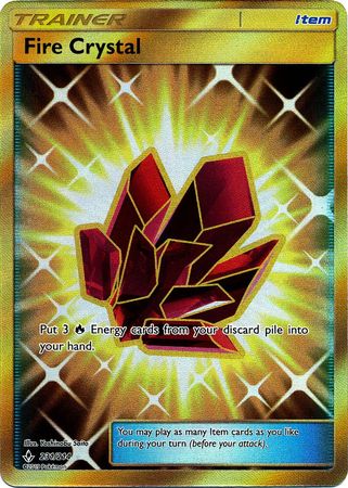 173/214 Pokemon Trainer Cards SM Unbroken Bonds 4 x Fire Crystal 