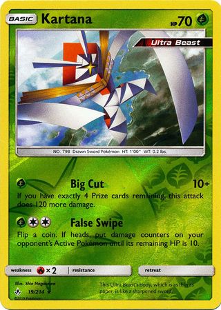 Kartana - 19/214 - Holo Rare Reverse Holo