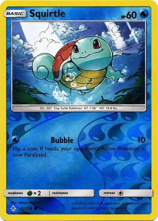 Squirtle - 33/214 - Blastoise GX Premium Collection Promo - Pokemon Singles  » Sun & Moon (Multiple Set) » Sun & Moon: Unbroken Bonds - Carta Magica  Montreal