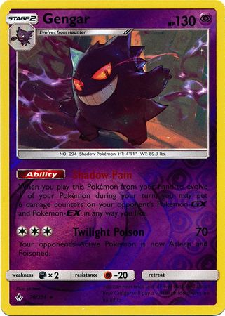 Pokemon Card Gengar 38/111 Holo Sun and Moon 4 SL4 French New 